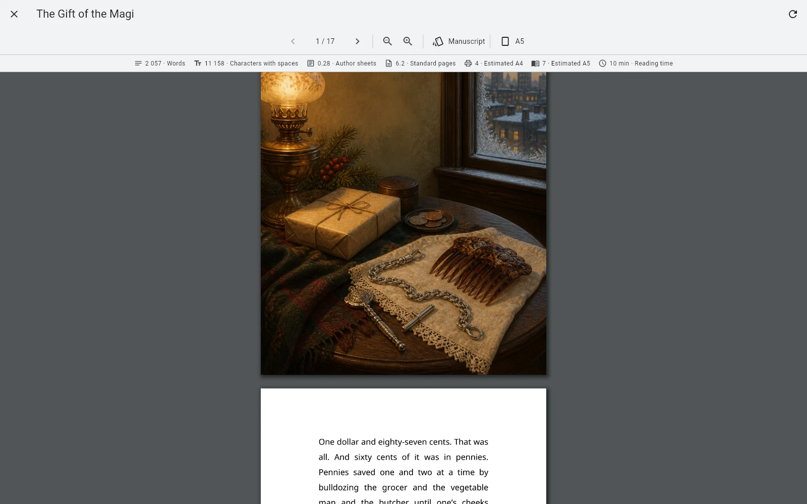 Full-book preview of The Gift of the Magi